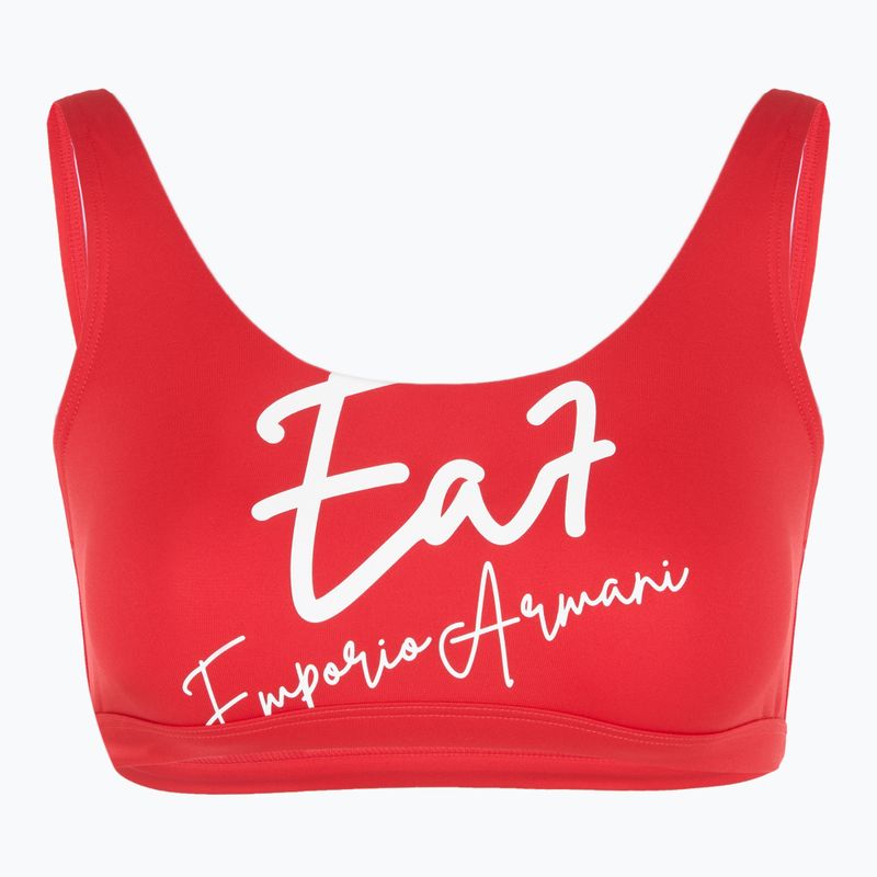 Costum de baie din două piese pentru femei EA7 Emporio Armani Maxi Logo Bikini Top racing red 3
