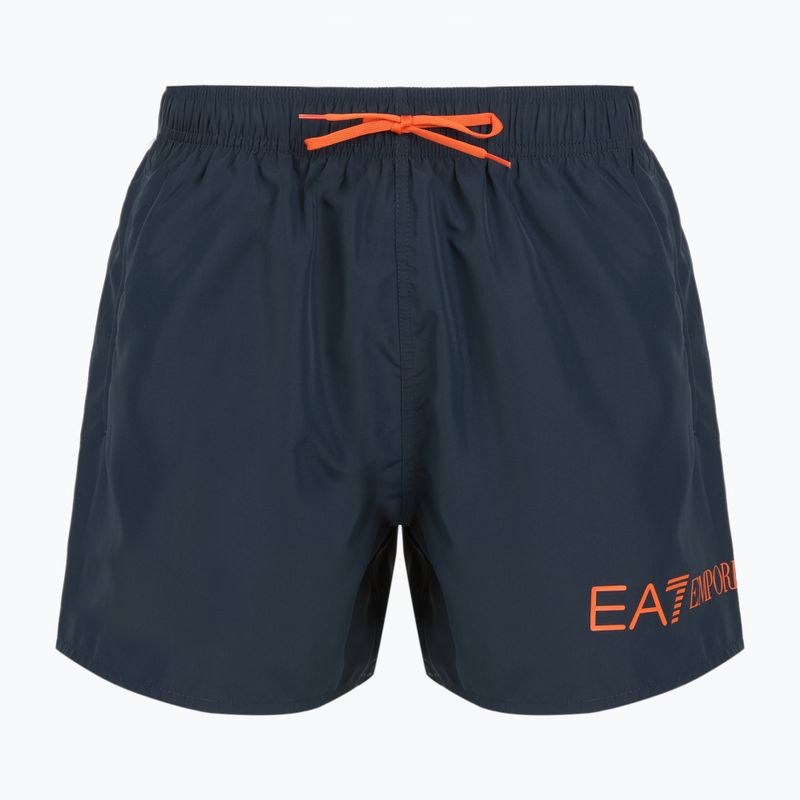 Șort de înot pentru bărbați EA7 Emporio Armani Extended Logo Boxer armani blue / tangerine tango