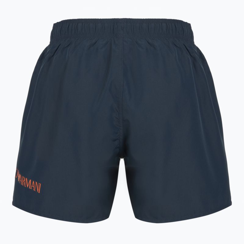 Șort de înot pentru bărbați EA7 Emporio Armani Extended Logo Boxer armani blue / tangerine tango 2