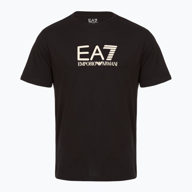Tricou pentru bărbați EA7 Emporio Armani Visibility Cotton Crew black/beige