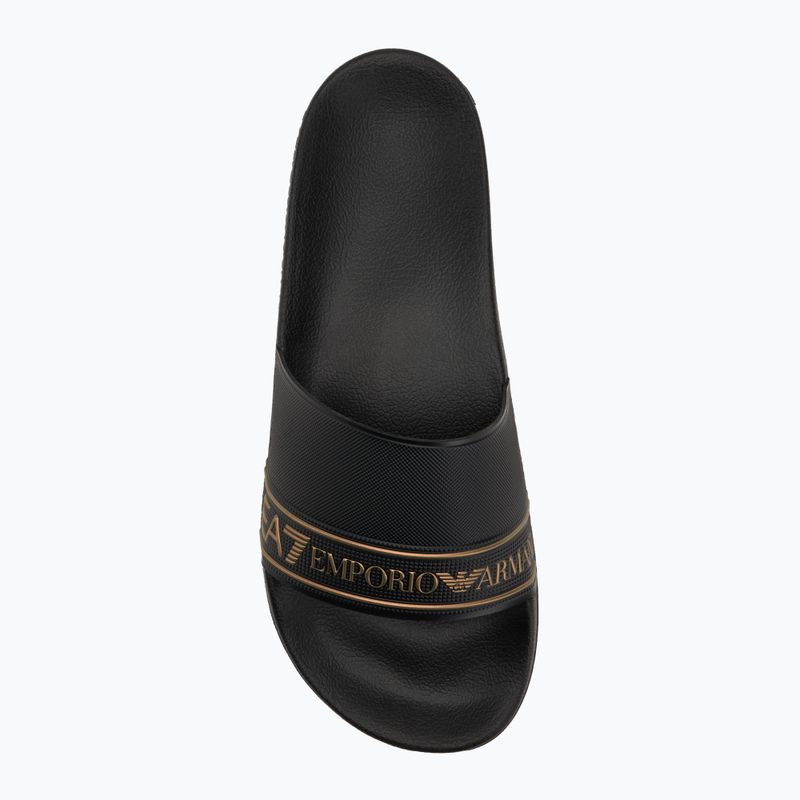 Papuci EA7 Emporio ArmaniWater Sports Tape full black / gold 5