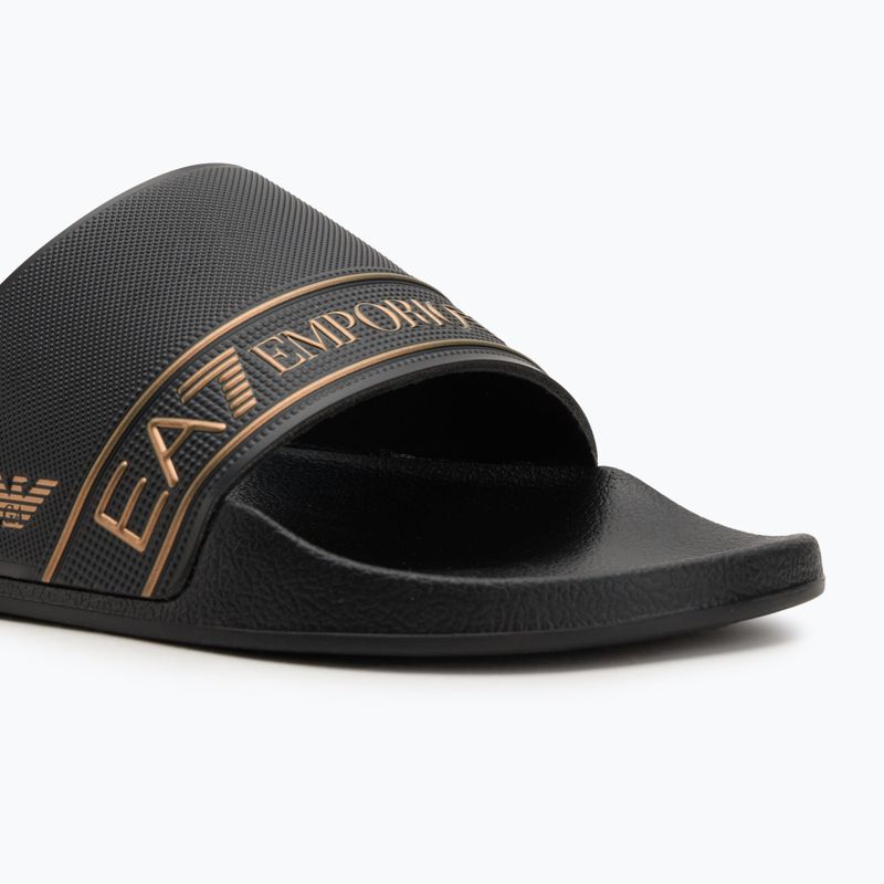 Papuci EA7 Emporio ArmaniWater Sports Tape full black / gold 7