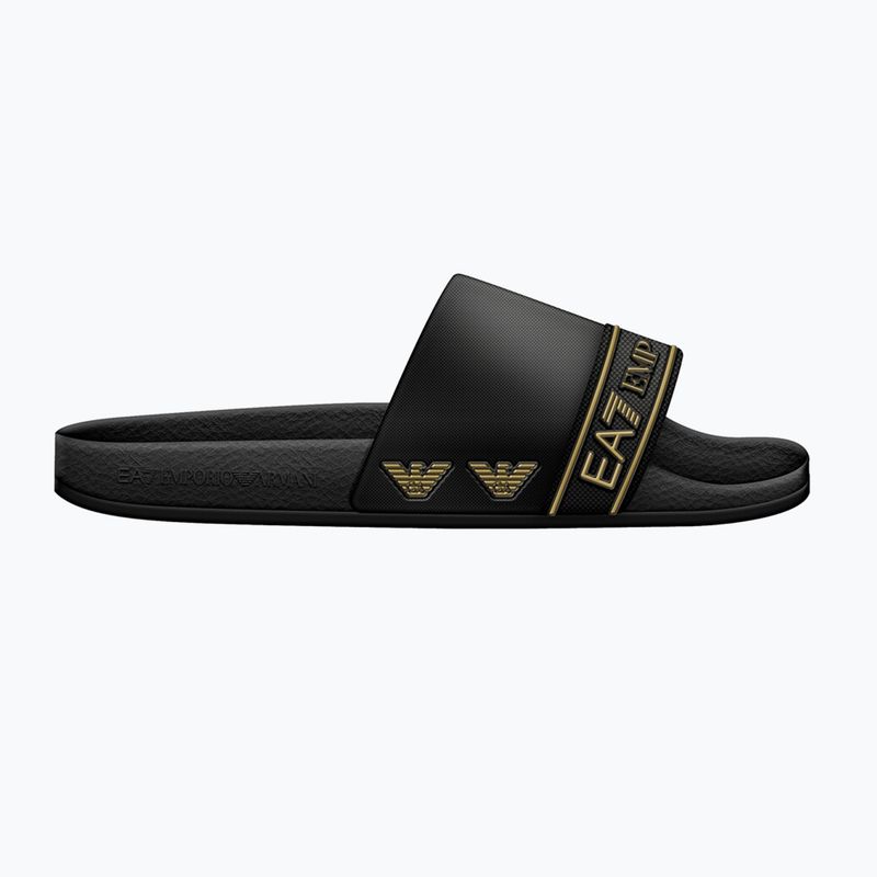 Papuci EA7 Emporio ArmaniWater Sports Tape full black / gold 8