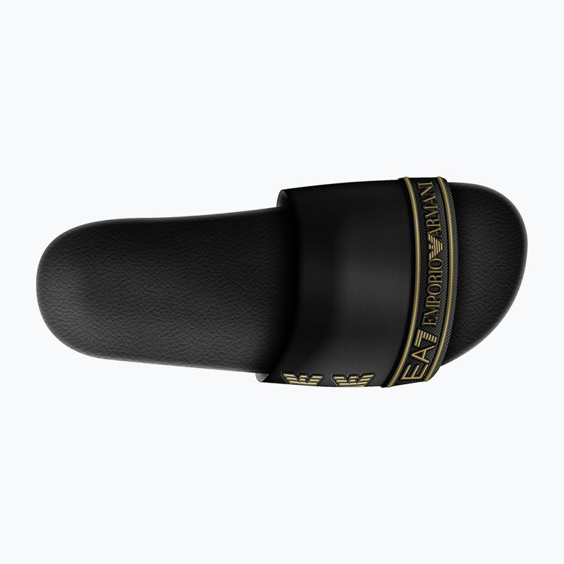 Papuci EA7 Emporio ArmaniWater Sports Tape full black / gold 9