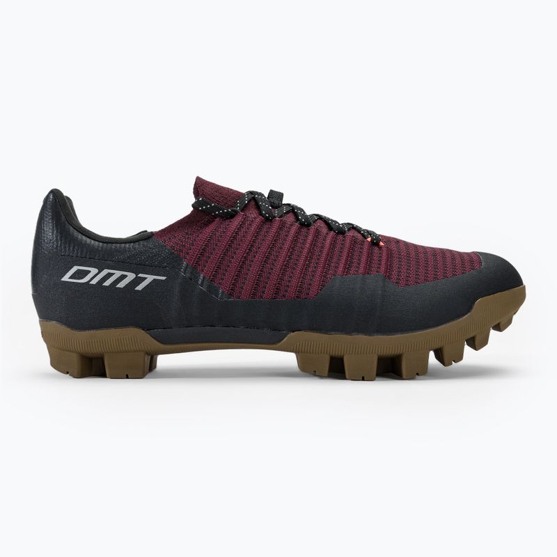 Pantofi de ciclism MTB pentru bărbați DMT GK1 negru/bordeaux 2