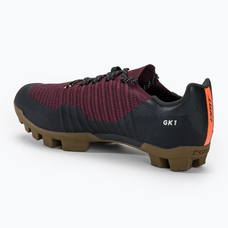 Pantofi de ciclism MTB pentru bărbați DMT GK1 negru/bordeaux 3