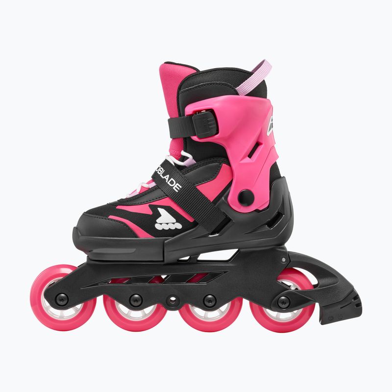Role pentru copii cu protecții Rollerblade Microblade Combo Jr black/pink 3
