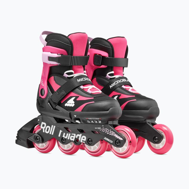 Role pentru copii cu protecții Rollerblade Microblade Combo Jr black/pink 6