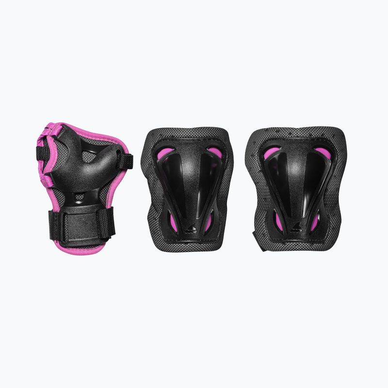 Role pentru copii cu protecții Rollerblade Microblade Combo Jr black/pink 7