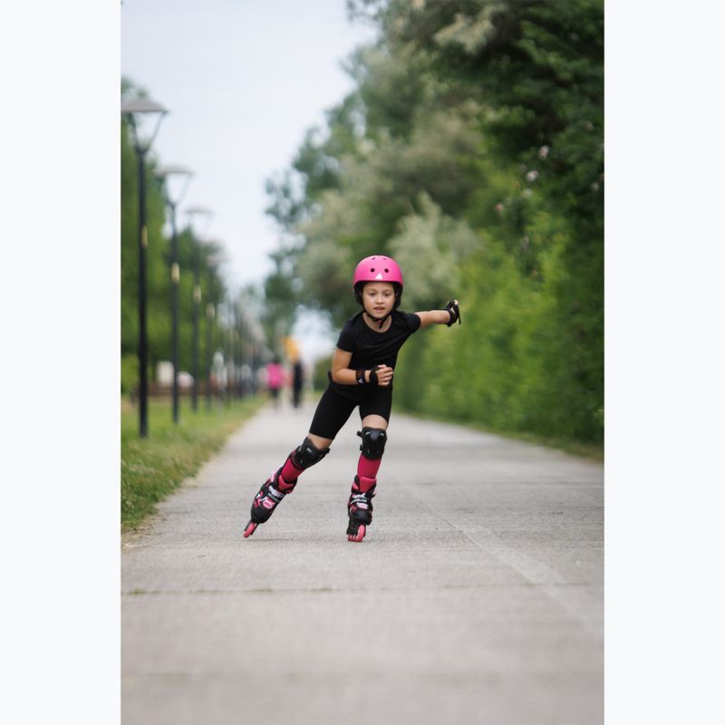 Role pentru copii cu protecții Rollerblade Microblade Combo Jr black/pink 10