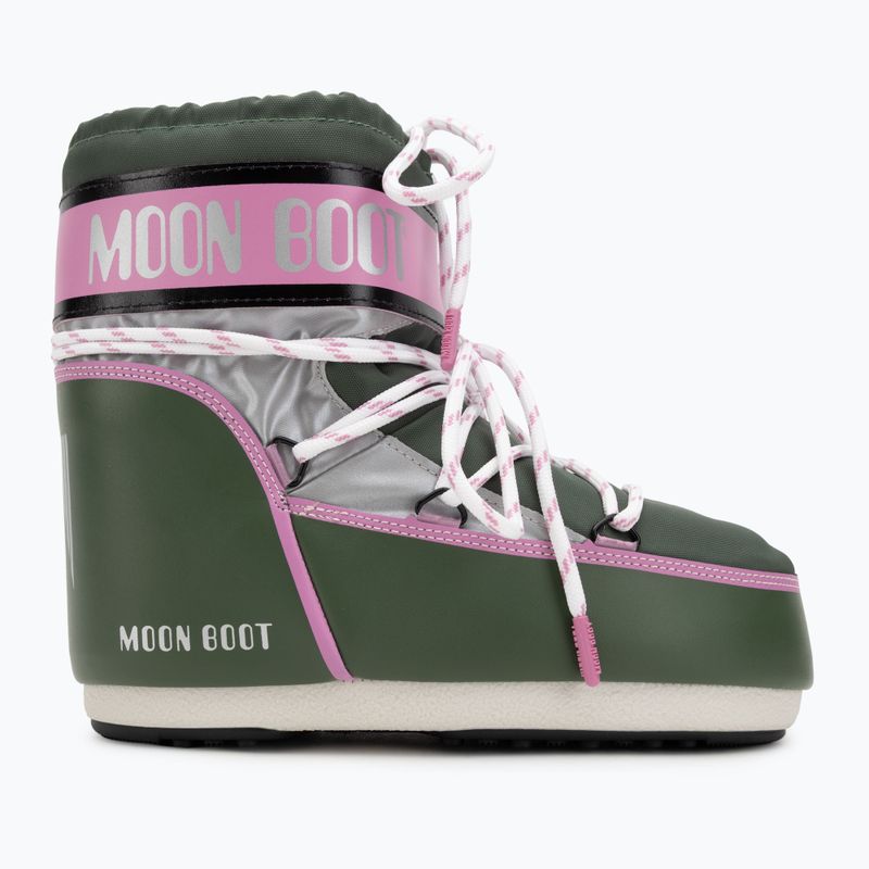 Ghete de zăpadă pentru femei  Moon Boot Icon Low Space Racing forest green/silver/pink 2
