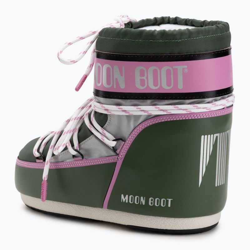 Ghete de zăpadă pentru femei  Moon Boot Icon Low Space Racing forest green/silver/pink 3