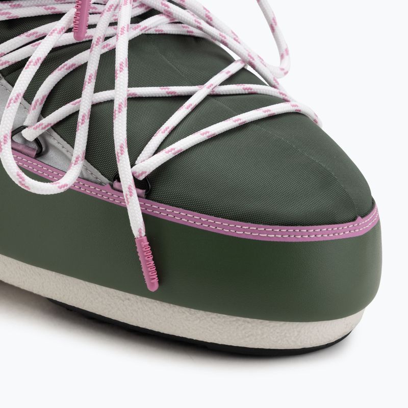 Ghete de zăpadă pentru femei  Moon Boot Icon Low Space Racing forest green/silver/pink 7