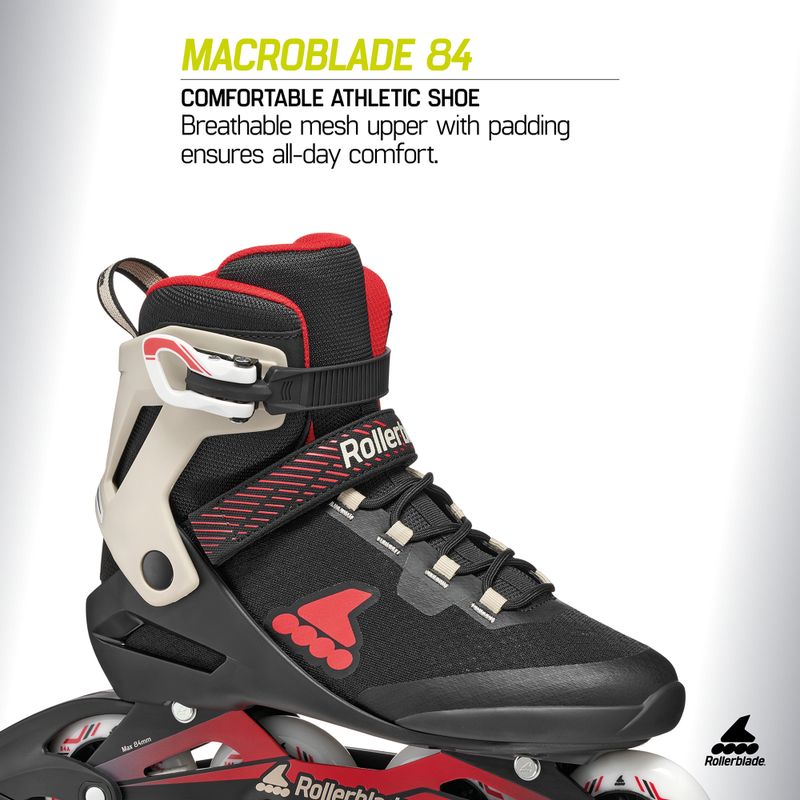 Role pentru bărbați Rollerblade Macroblade 84 black/sand/red 7