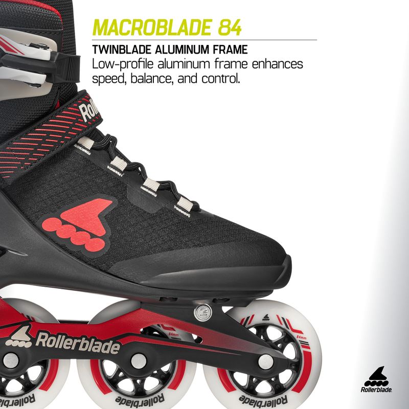 Role pentru bărbați Rollerblade Macroblade 84 black/sand/red 9