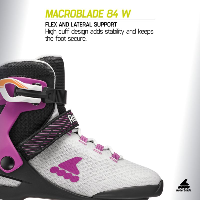 Role pentru femei Rollerblade Macroblade 84 W light grey/violet/orange 11