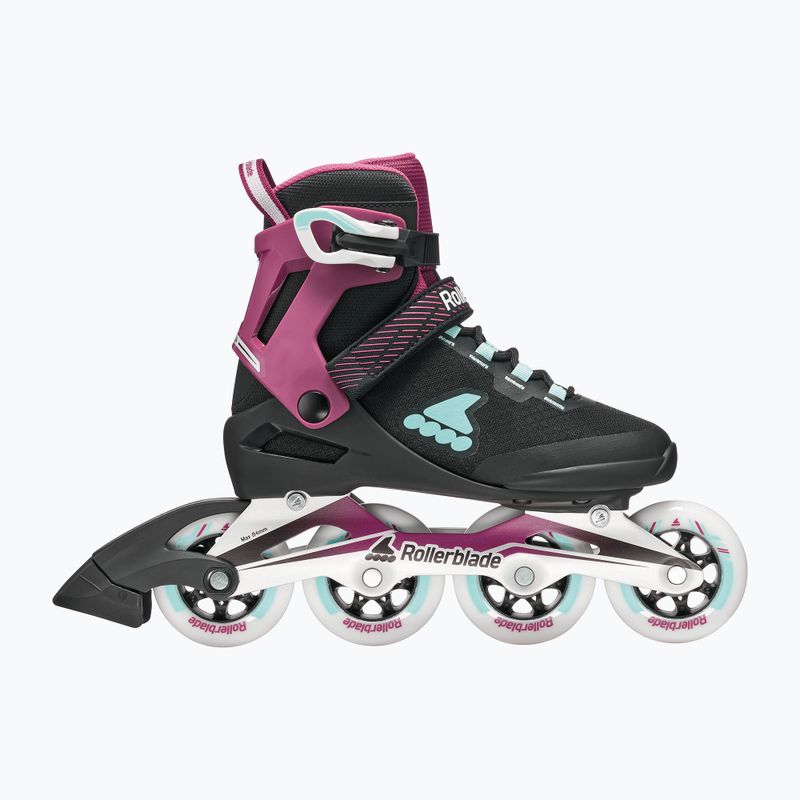 Role pentru femei Rollerblade Macroblade 84 W black/burgundy/ocean green 2