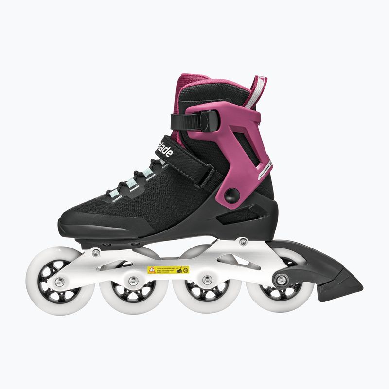Role pentru femei Rollerblade Macroblade 84 W black/burgundy/ocean green 3