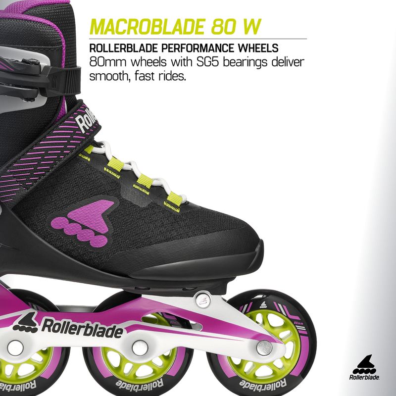 Role pentru femei Rollerblade Macroblade 80 W black/dark fuchsia 8