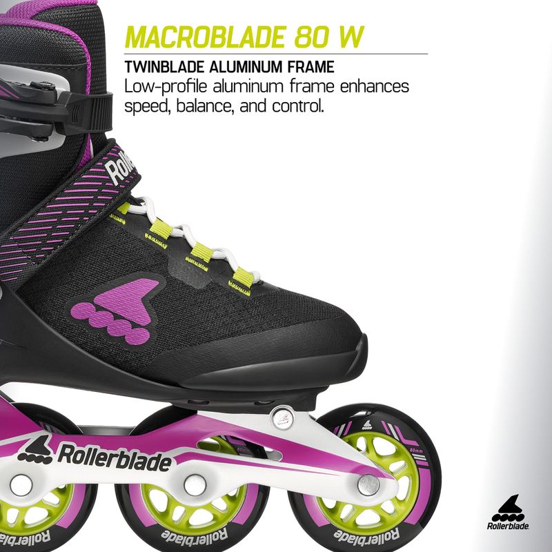 Role pentru femei Rollerblade Macroblade 80 W black/dark fuchsia 9