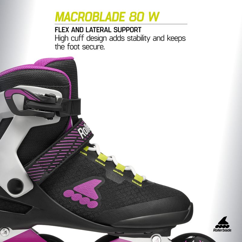 Role pentru femei Rollerblade Macroblade 80 W black/dark fuchsia 10