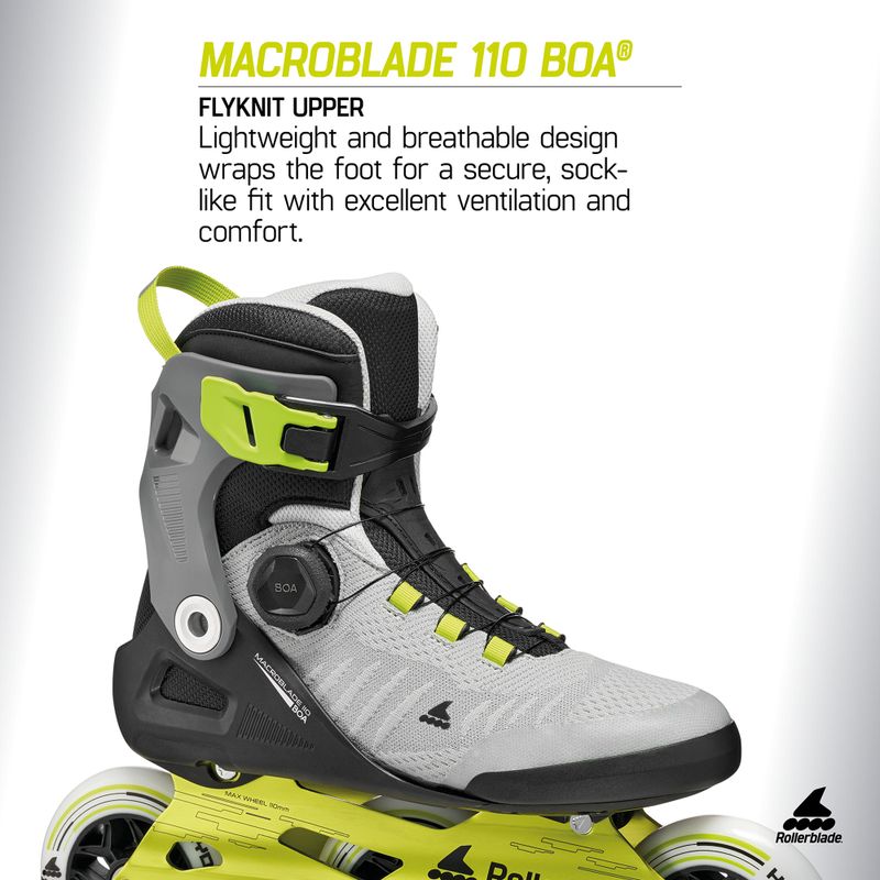 Role pentru bărbați Rollerblade Macroblade 110 Boa black/grey/lime 8