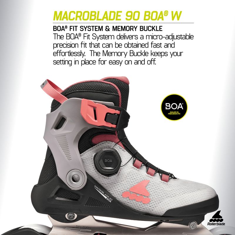 Role pentru femei Rollerblade Macroblade 90 Boa W grey/amethyst rose 10