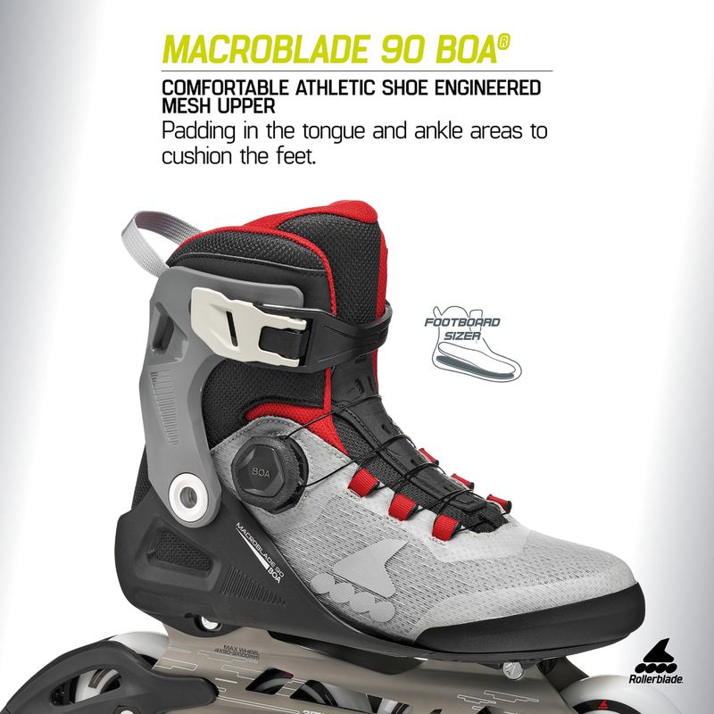 Role pentru bărbați Rollerblade Macroblade 90 Boa black/grey/red 8