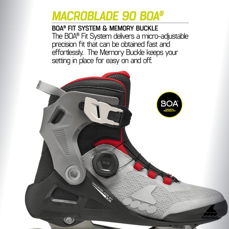 Role pentru bărbați Rollerblade Macroblade 90 Boa black/grey/red 10