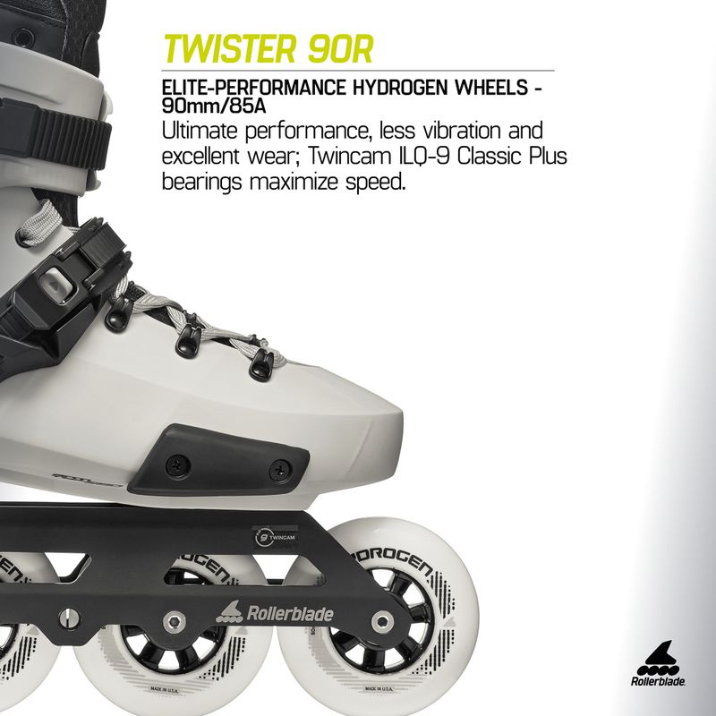 Role Rollerblade Twister 90R white smoke/black 8