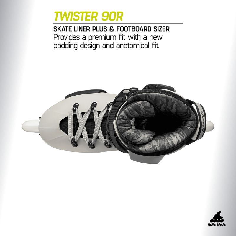 Role Rollerblade Twister 90R white smoke/black 10
