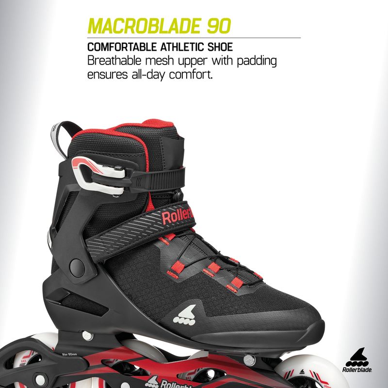 Role pentru bărbați Rollerblade Macroblade 90 black/red 7