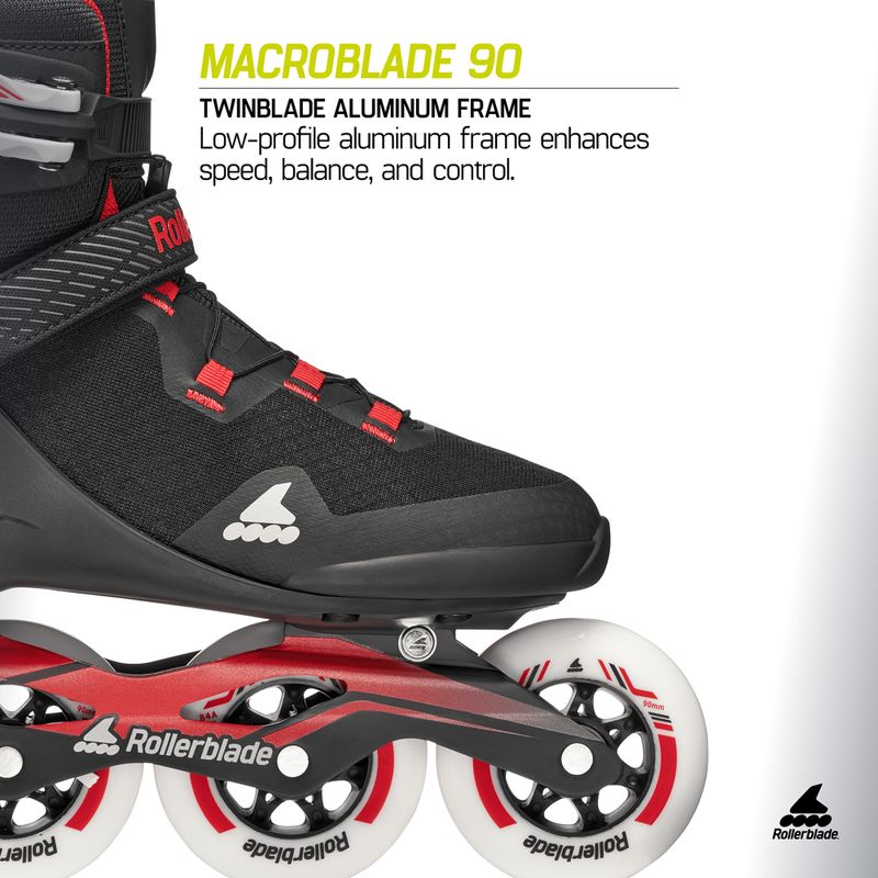 Role pentru bărbați Rollerblade Macroblade 90 black/red 9