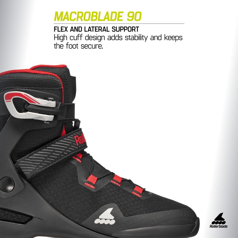 Role pentru bărbați Rollerblade Macroblade 90 black/red 10