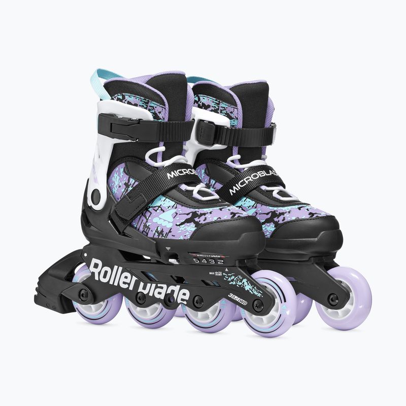 Role pentru copii Rollerblade Microblade SL Jr black/lavender/light blue 4