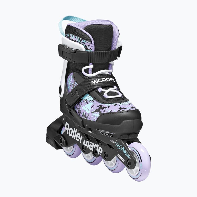 Role pentru copii Rollerblade Microblade SL Jr black/lavender/light blue 5