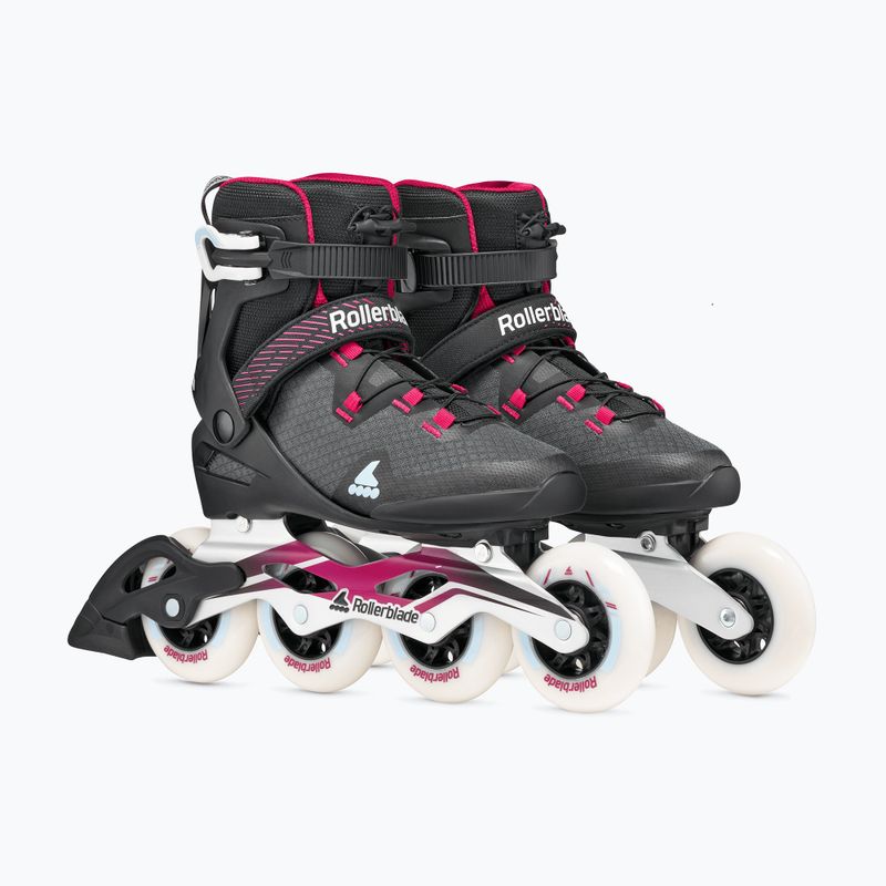 Role pentru femei Rollerblade Macroblade 90 W black/burgundy/ocean green 4