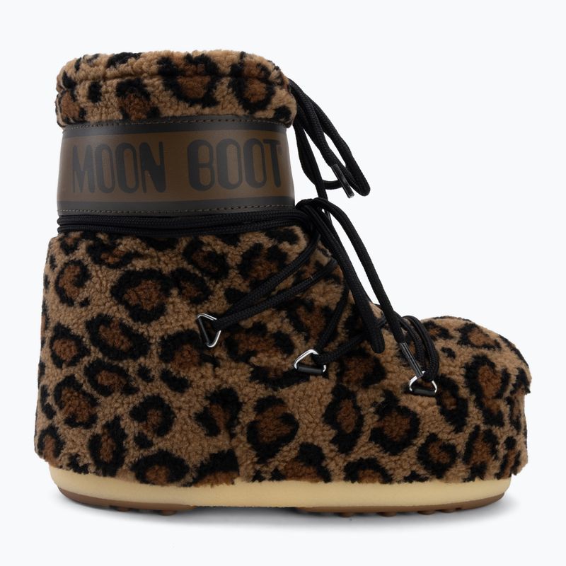 Ghete pentru femei Moon Boot Icon Low Fleece Leopard cognac/cocoa 2