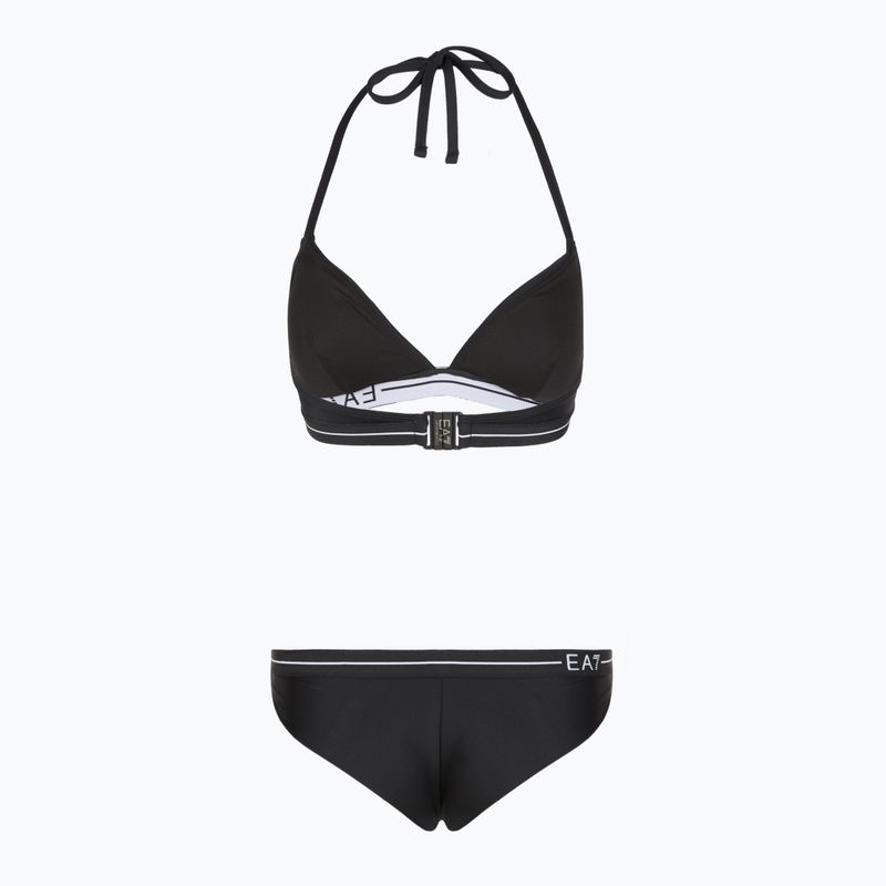 Costum de baie din două piese pentru femei EA7 Emporio Armani Logo Tape Bikini Triangle black 2