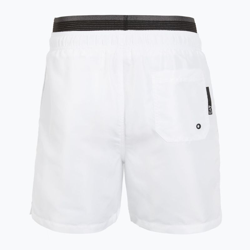 Șort de înot pentru bărbați EA7 Emporio Armani Logo Tape Boxer white 2