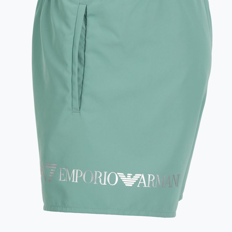 Șort de înot pentru bărbați EA7 Emporio Armani Extended Logo Boxer mineral blue / silver 3