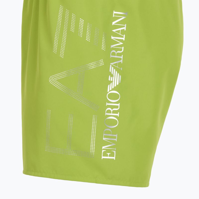 Șort de înot pentru bărbați EA7 Emporio Armani Swim Trunks With Oversized Logo titanite / silver 3