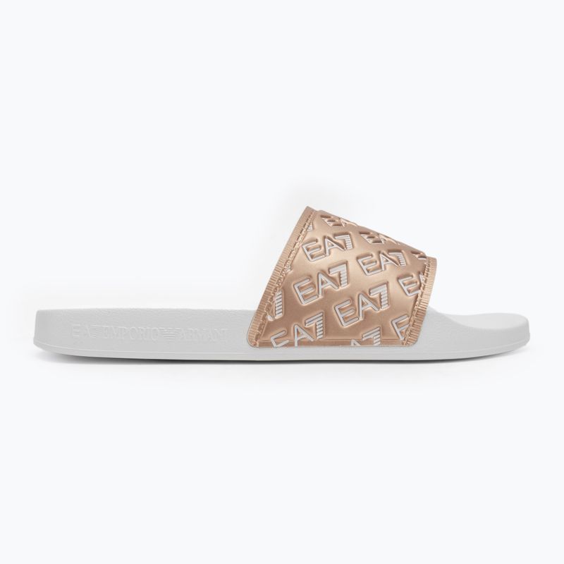 Papuci EA7 Emporio Armani Water Sports All Over white / rose gold 2