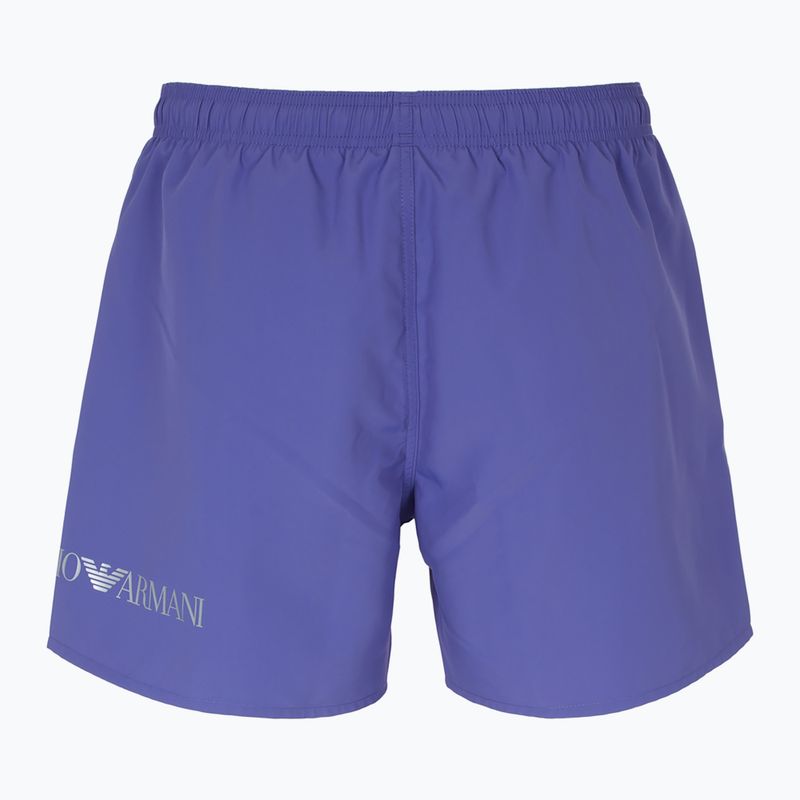 Șort de înot pentru bărbați EA7 Emporio Armani Extended Logo Boxer corsican blue / silver