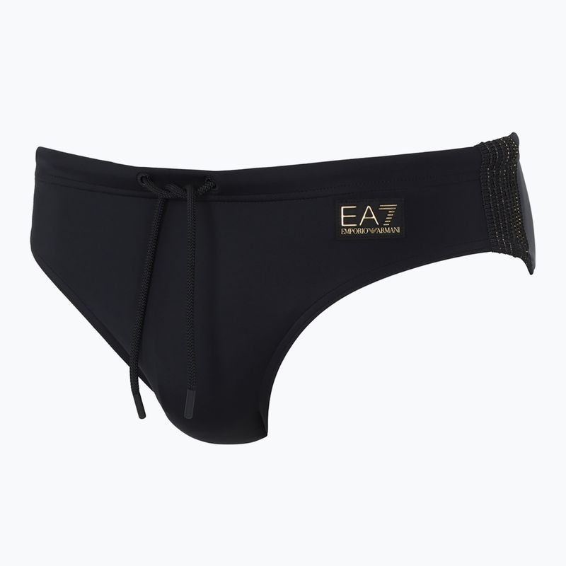Slip de înot pentru bărbați EA7 Emporio Armani Gold Label Brief black 2