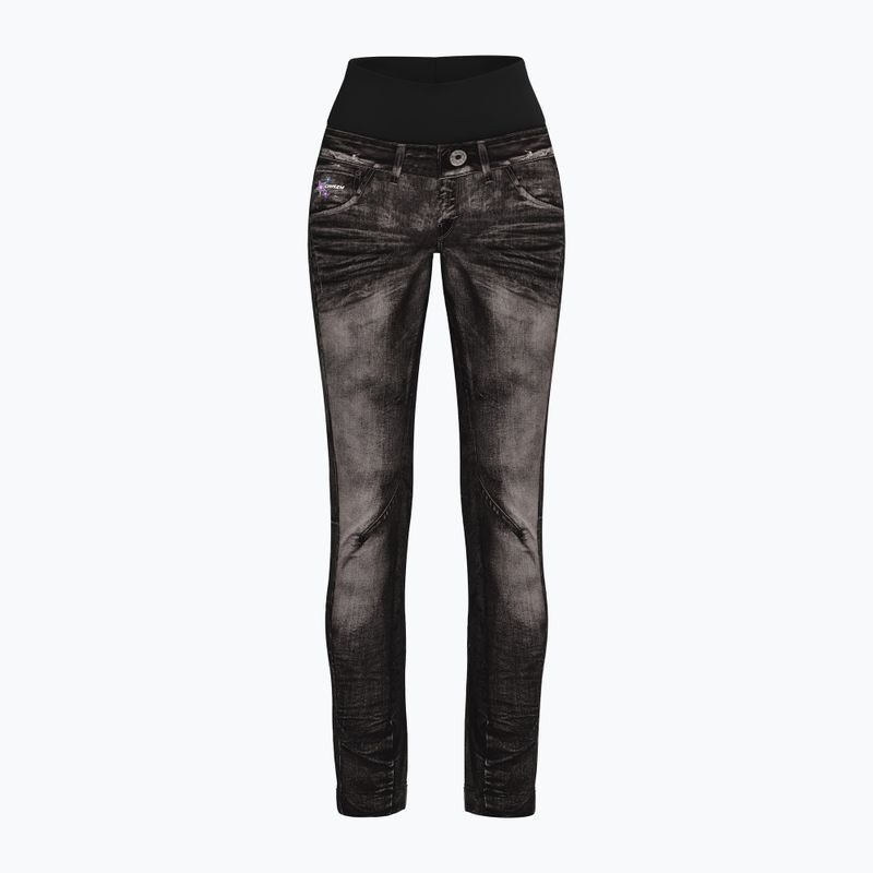 Pantaloni de trekking pentru femei Crazy Wonder Magic print jeans black