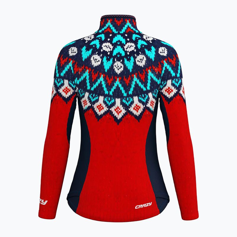 Bluză de trekking pentru femei Crazy Wonder Magic norway red wool 2