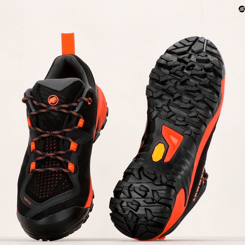 Mammut Sapuen Low GTX pentru bărbați cizme de trekking negru și roșu 12