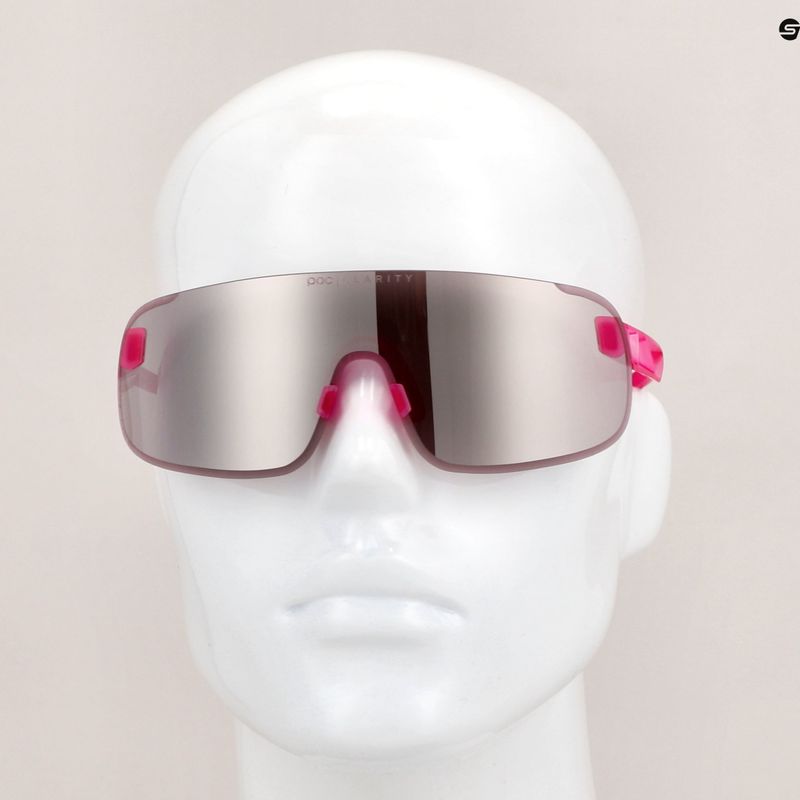 Ochelari de protecție pentru bicicletă POC Elicit actinium pink translucent/clarity road silver 8