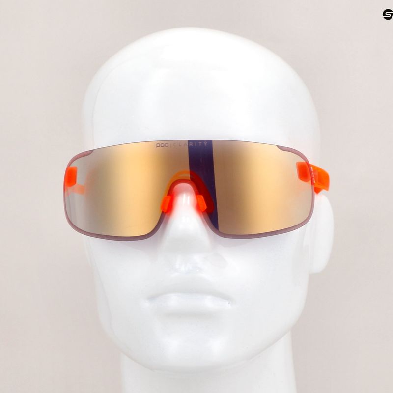 Ochelari de protecție pentru bicicletă POC Elicit fluorescent orange translucent/clarity road gold 9